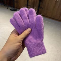 Winter Keep Warm Solid Five Finger Gloves Women Cashmere Outdoor Thick Cycling Driving Fashion Knitted Woolen Gloves