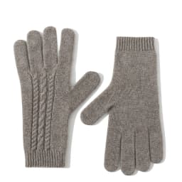 Knitted 100% Cashmere Gloves Women Winter Warm Outdoor Accessories Cable Pattern