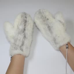 Winter Real Mink Fur Gloves Women Soft Warm 100%Natural Mink Fur Gloves Lady Good Elastic Genuine Fur Gloves Knitted Fur Glove