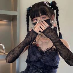 Gothic Lolita Girls Black Spider Web Gloves Punk Harajuku Halloween Cosplay Women Sexy Half Finger Fingerless Lace Mesh Mittens