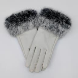 2025 Women Winter Warm Genuine Sheep Leather Glove With Real Fur Trimming Female Warm Real Leather Fur High Quality Mittens