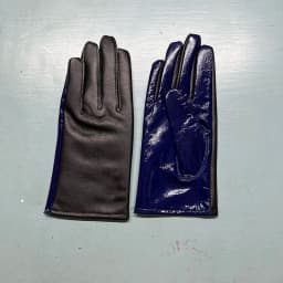 Real Sheepskin Gloves Women's Contrast Gloves One Size Fits All Wrist Soft And Skinny