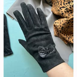 Real Sheepskin Gloves Women's Contrast Gloves One Size Fits All Wrist Soft And Skinny