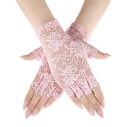 Women Sexy Dressy Lace Gloves Sunscreen Short Gloves Fingerless Lace Driving Gloves Spring Summer Mittens Wedding Accessories