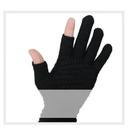 Two-Finger Gloves for Men and Women, Winter Touchscreen-Compatible, Warm, Fleece-Lined, Thick Knitted Wool, Half-Finger Gloves for Writing and Using Mobile Phones, for Students