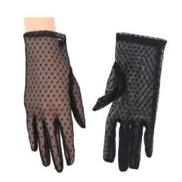 New Women Vintage Sheer Short Lace Gloves Driving Thin Lace Sunscreen Gloves Female Short UV Protection Goth Party Bride Mittens