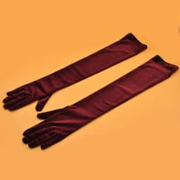 Women Golden Velvet Long Section Autumn Winter Warm Black Evening Dress Etiquette Gloves Retro Style Banquet Accessories Cosplay