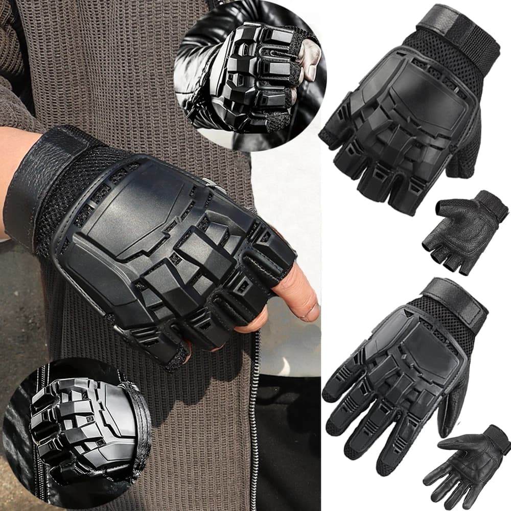 Outdoor Breathable Sport Gloves Tactical Hard-Shell Gloves (Full/Half-Finger) for CS Training Ops Motorcycling Cycling Hiking