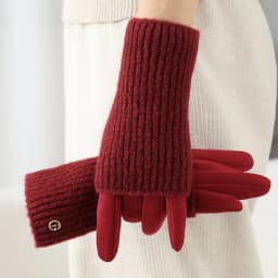 3 Ways to Wear Removable Suede Knitted Gloves Women Winter Keep Warm Touch Screen Fashion Elegant Elasticity Soft Thickened