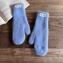 27cm Women Winter Keep Warm Fashion Elegant Solid Simple Style Gloves Elasticity Windproof Soft Knitted Yarn Mittens
