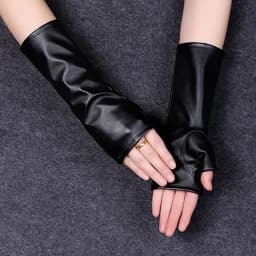Fashion Female Short Thin Half Finger PU leather Gloves For Sports Outdoor Driving Half Finger Nightclub Punk Pole Dance Mittens