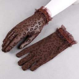 Party Sexy Women's High Quality Leopard Lace Gloves Summer Sunscreen Gloves Ceremony Women's Gloves Breathable Short Gloves