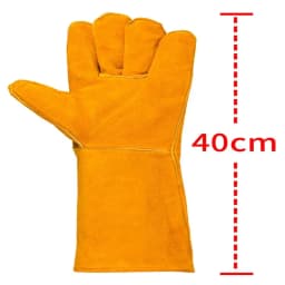 Hot Sale 1 Pair 40cm Safety Work Labor Glove Welding Gloves Heat Cut Resistant Insulated Custom Design Welding Leather Gloves