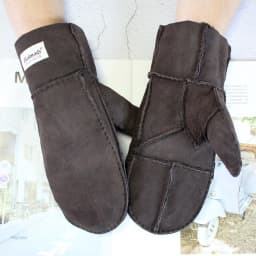 Sheepskin Fur Gloves Women's Winter Cold Warm Men's Leather Thicken Mittens Hand Sewn Black Sheepskin Wool