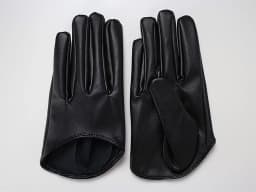 Women's Half Palm Gloves 13CM Super Short Faux PU Leather Cosplay Costume Evening Party Fashion Outdoor Motor Driving Glove