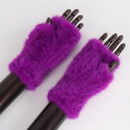 New Women Winter Luxury Real Mink Fur Gloves 100% Natural Warm Mink Fur Fingerless Gloves Girls Knitted Genuine Mink Fur Mittens