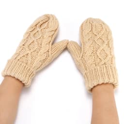 Women Fashion Knit Twist Flowers Mittens Winter Female Halter Neck Thicken Warm Youth Full Finger Gloves Girls Gift Outdoor Ski