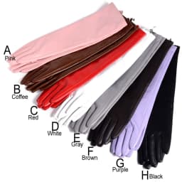 30 40 50 60 70 80cm Women's Ladies Real Leather Sheepskin Fashion Overlength Party Evening Wedding Opera/Long Gloves