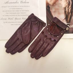 Women Fashion New Hollow Breathable High-Quality Goatskin Genuine Leather Outdoor Cycling Colorful Gloves Spring and Autumn
