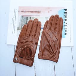 Women Fashion New Hollow Breathable High-Quality Goatskin Genuine Leather Outdoor Cycling Colorful Gloves Spring and Autumn