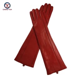 CHING YUN Woman Gloves New 2020 Winter Warm Cashmere Lining Ladies Gloves Long Gloves Elbow Arm Sleeve Genuine Leather