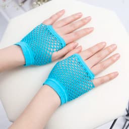 Women Sexy Gloves Mesh Net Fishnet Gloves Hollow Fingerless Gloves Night Club Lolita Style Punk Mittens