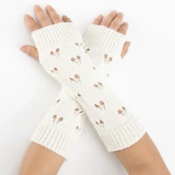 Women Stylish Hand Warmer Winter Gloves Arm Crochet Knitting Faux Wool Mitten Warm Jacquard Fingerless Glove Femme Women Gloves