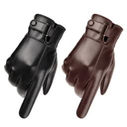 Outdoor Cycling Black Real Sheepskin Winter Gloves for Men Genuine Leather Gloves Keep Warm Driving Motorcycle Gloves