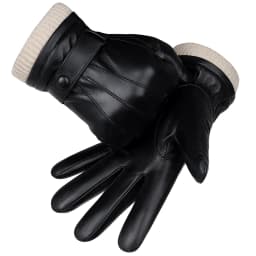 New Men's Genuine Sheepskin Gloves Full Finger Touch Screen Gloves Winter Warm Fashion Business Multiple Size Options