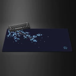 Black Sakura Gaming Mouse Pad Kawaii Purple Desk Mat Large Office Carpet Accessories Cherry Blossom Mousepad Gamer Computer Mats