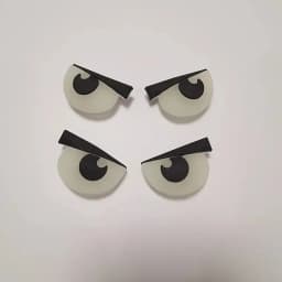 Fun Fluorescent Big Eyes Hole Shoe Charms Decorations Self Luminous Soft Adhesive Shoes Buckle DIY 3D Hole Shoe Accessories