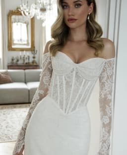 Mermaid Off Shoulder Lace Wedding Dress Appliques Sweetheart Long Sleeves Boho Bridal Gown Princess Vestidos De Novia Customized