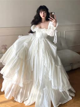 Booma Simple A-Line Wedding Dresses Lace Floor-Length Full Sleeve Bow Brides Gown Custom Made 2025