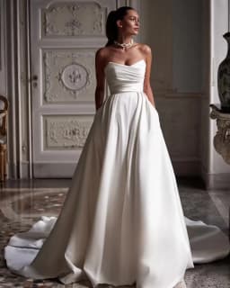 SoDigne Church Simple A Line Wedding Gown For Women Sweetheart Pleats Customized Wedding Dress Long Reception Party Bride Dress