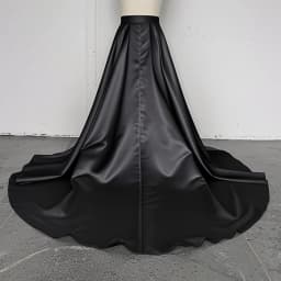 Black Satin Detachable Overskirt Bridal Removable Train Wasitband Front Open Formal Party Skirt Customized 2026