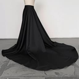 Black Satin Detachable Overskirt Bridal Removable Train Wasitband Front Open Formal Party Skirt Customized 2026