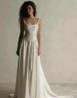 Booma A-Line Simple Spaghetti Strap Wedding Dresses Sleeveless Satin Long Pleat Elegant Brides Gown Custom Made 2026