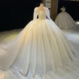 White Ball Gown Princess Wedding Dresses 2025 Sweetheart Neck Long Sleeves Vestido De Novia Lace Sequined Luxury Robe De Mariee