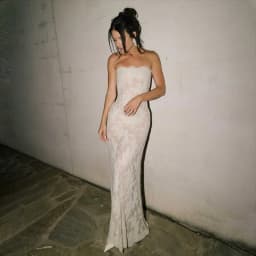 Luxury Lace Sheath Wedding Dress Charming Beaded Strapless Customize For Sophisticated Celebration Party Gown Robe De Mariée