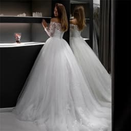 Customized Sparkly Sequins Wedding Dresses Sweetheart Long Sleeves Bridal Gowns Princess A Line Bride Dress Vestido De Novia