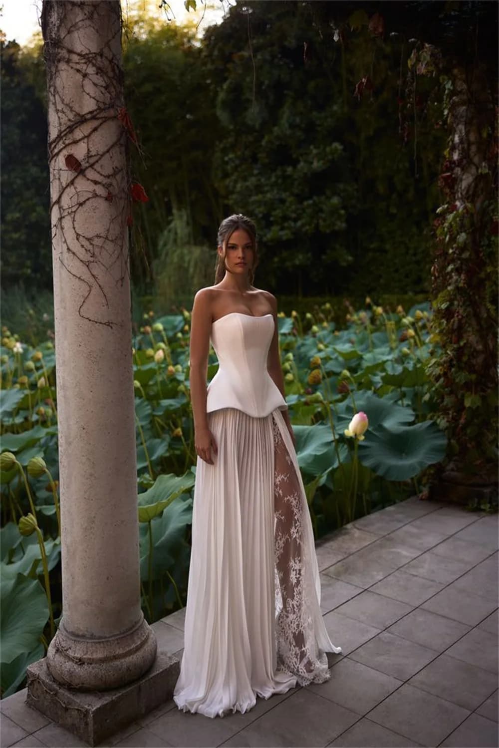 Elegant Sweetheat Pleat Lace A line Wedding Dresses Corset Brial Grown 2025 Vestido De Noival customized
