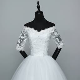 Half Sleeve Wedding Dress Belt Butterfly Embroidery Lace Boat Neck Princess Ball Gown Wedding Gowns Vestidos De Novia Customized