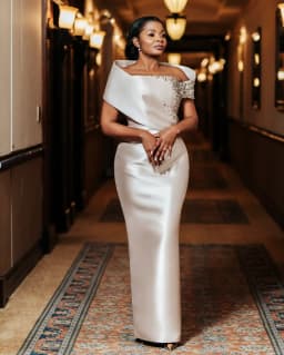 Sophisticated Off the Shoulder Beaded Satin Sheath Wedding Dresses Custom Made 2026 Vestido De Noival