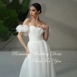 Princess Pleat Sweetheart Flowers A-Line Wedding Dress Women Off The Shoulder Backless Bridal Gown Vestidos De Novia Customized