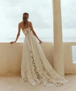 Customized Detachable Sleeves A Line Real Picture Wedding Dresses See Through Off the Shoulder Bridal Dress Lace and Satin