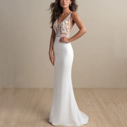 Customized Sexy Mermaid Wedding Dresses Deep V Neck Tank Bridal Dress Illusion Applique Bridal Gowns Vestido De Novia
