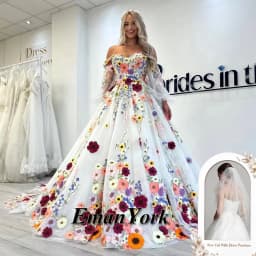 EmanY Pastoral Sweetheart Wedding Dresses for Women Bridal Zipper Court Train Off the Shoulder A-line Pleat Customized