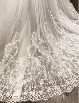 Tulle Luxury Lace Appliques Detachable Skirt Wedding Boho Removable Train For Dresses Bridal Overskirt