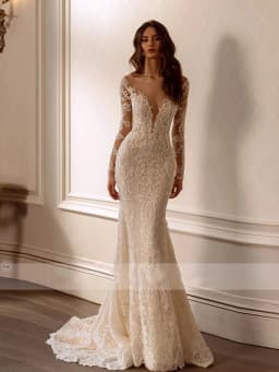 Sweetheart Wedding Dresses Sexy Backless Bridal Gowns Lace Appliques Long Sleeves Mermaid Exquisite Vestidos De Novia Customized