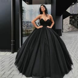 2025 Gothic Black Wedding Dresses Bridal Bride Dress Vintage Ball Gown V-neck Strapless Simple Princess Gowns Vestido De Noiva